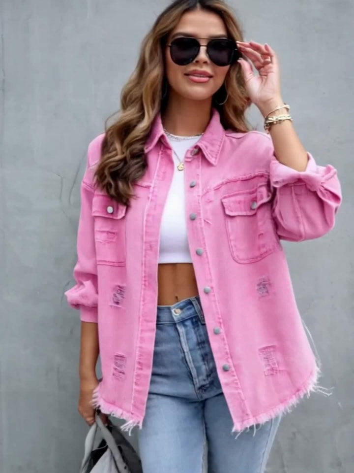Women’s denim vest for autumn, casual and chic, sleeveless jacket