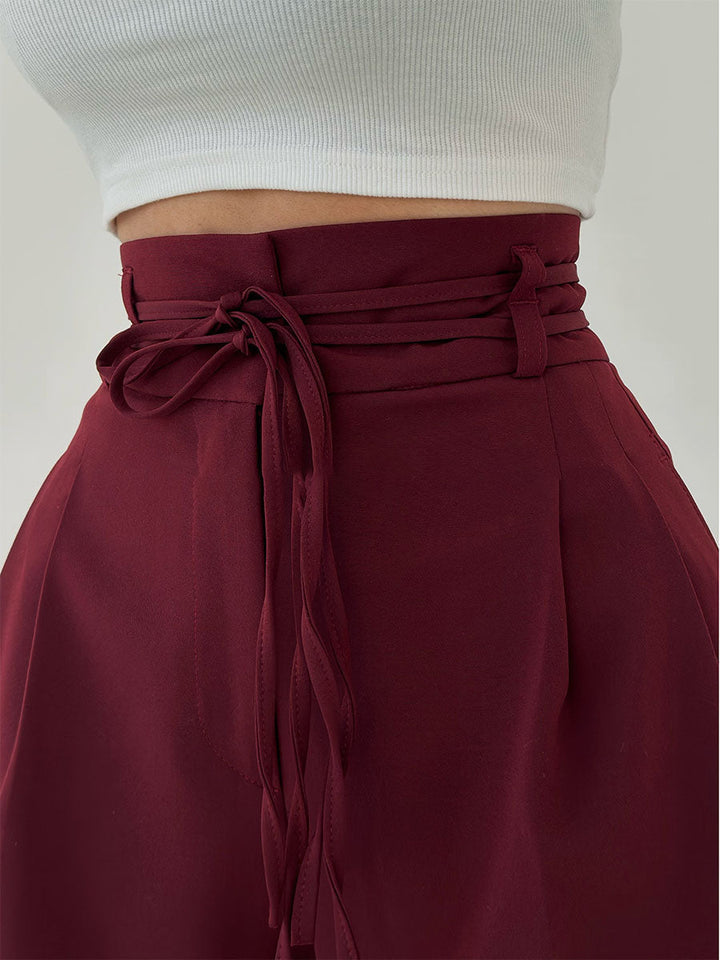 Women's wide-leg viscose trousers for autumn