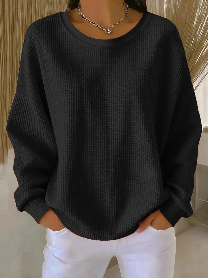 Pull femme oversize en maille pour l'automne, coupe ample pour les jours plus frais