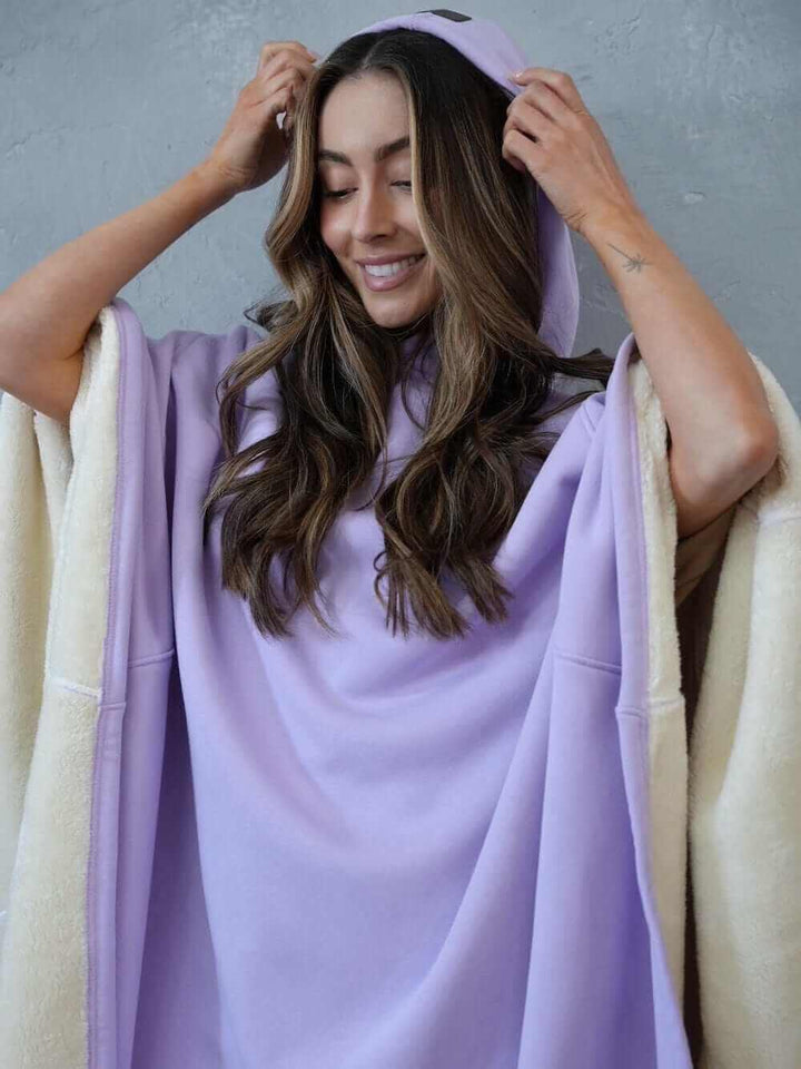 Couverture à capuche oversize pour femme, plaid portable pour la fin de l’été et l’automne
