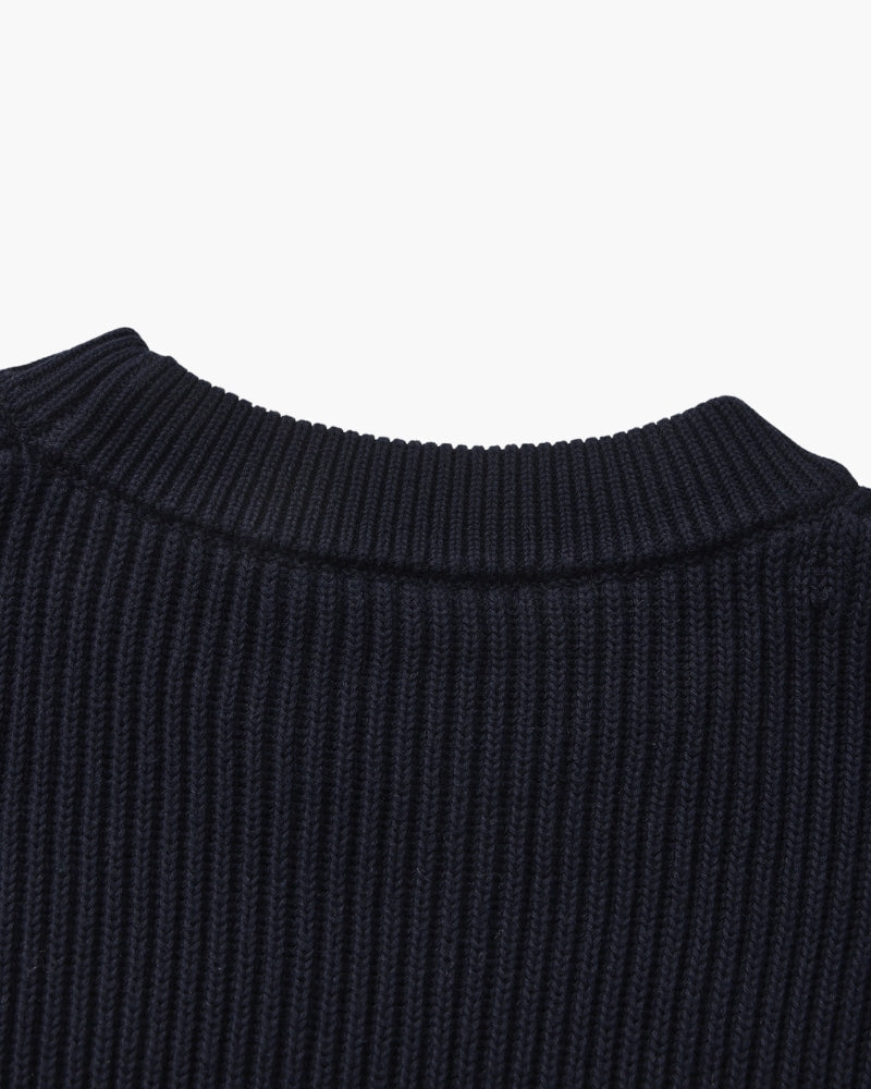 Pull homme en coton à col rond, à rayures, en maille pour l’automne