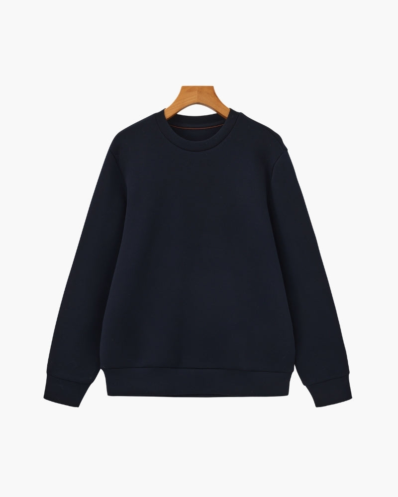 Men’s classic plain cotton sweatshirt with a crew neck, for autumn