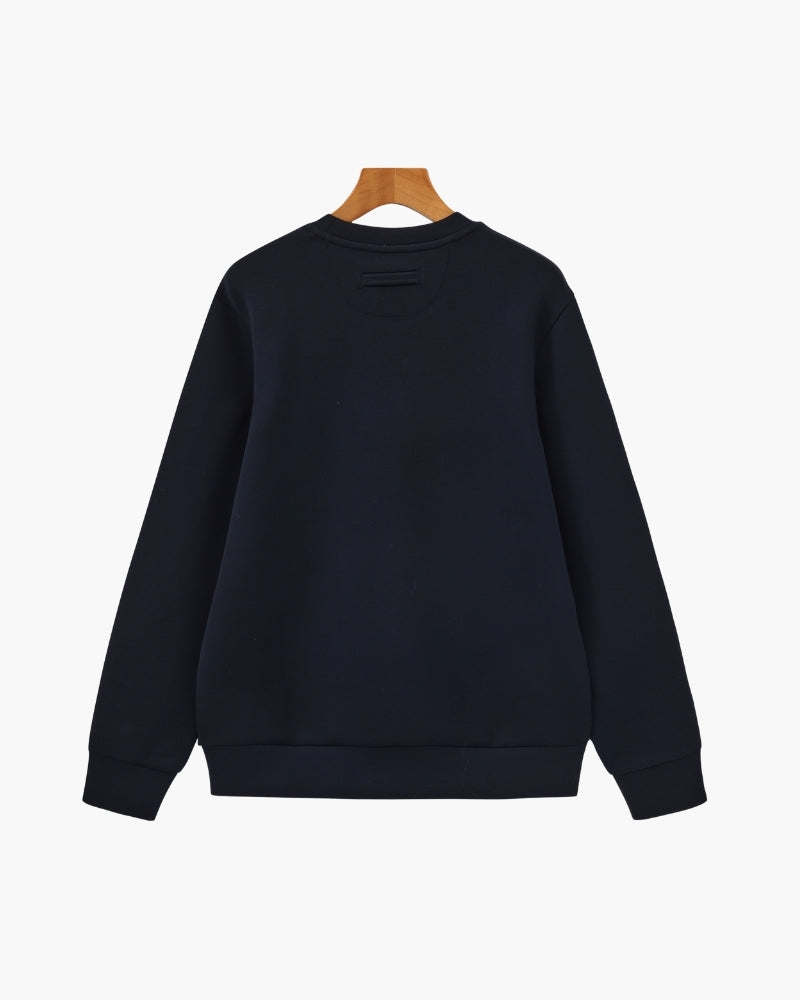 Men’s classic plain cotton sweatshirt with a crew neck, for autumn