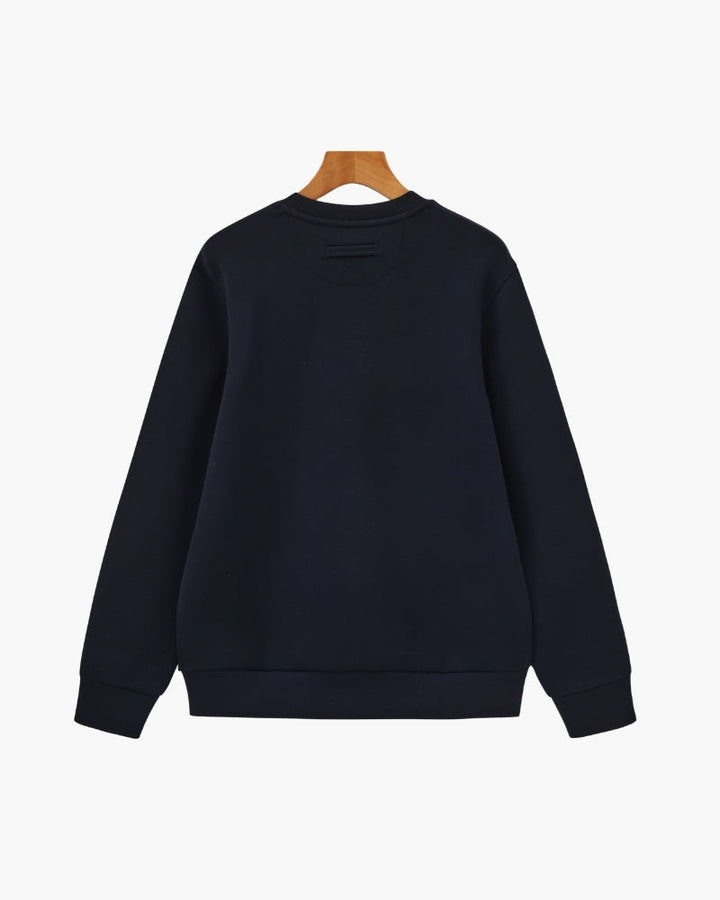 Men’s classic plain cotton sweatshirt with a crew neck, for autumn