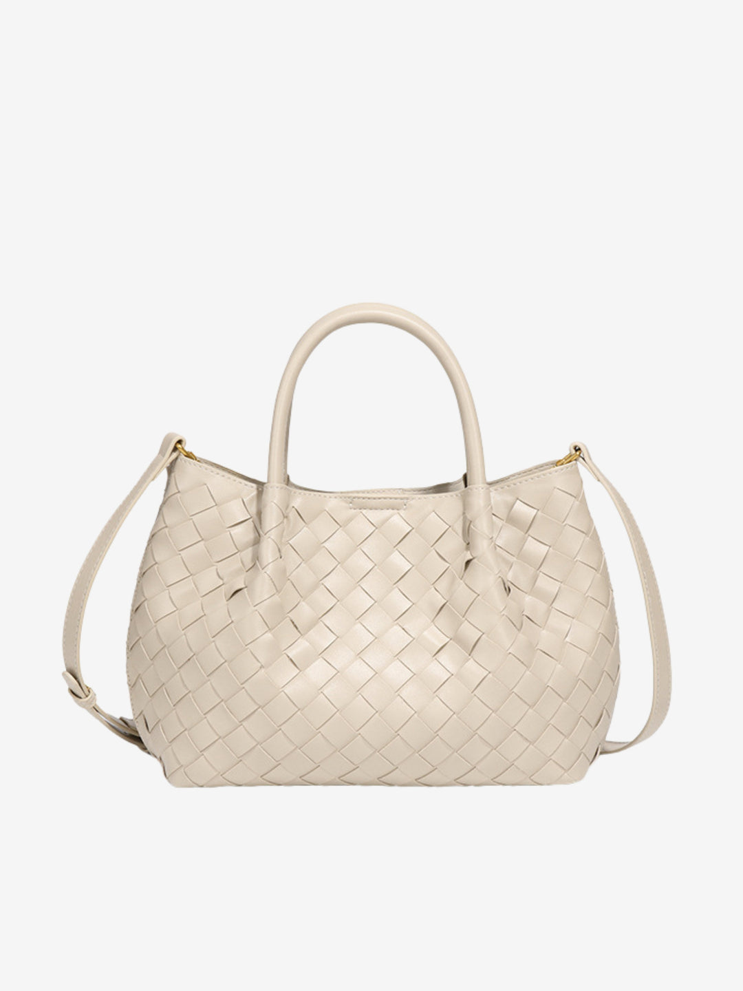 Grand sac à bandoulière pour femme en cuir tressé, collection automne