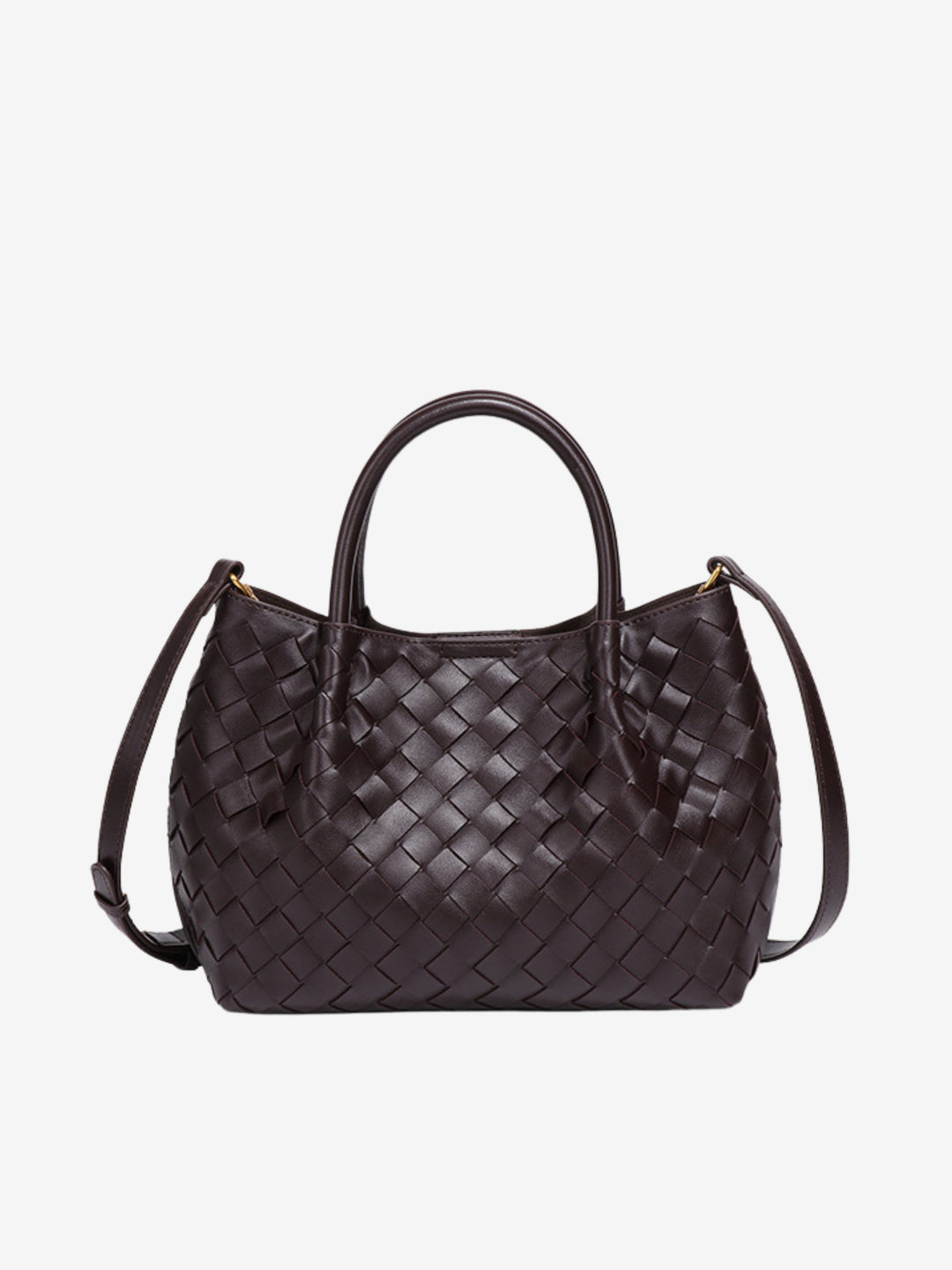 Grand sac à bandoulière pour femme en cuir tressé, collection automne
