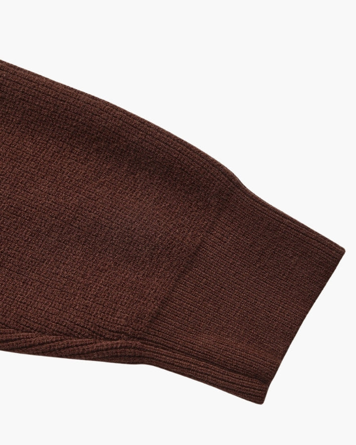 Pull en laine pour homme à col zippé, côtelé, style smart casual, automne
