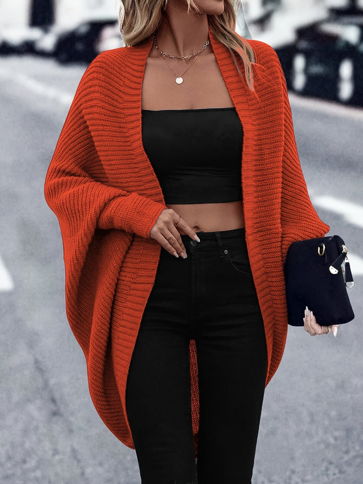 Women's oversized knitted vest for autumn, made from soft everyday knitwear