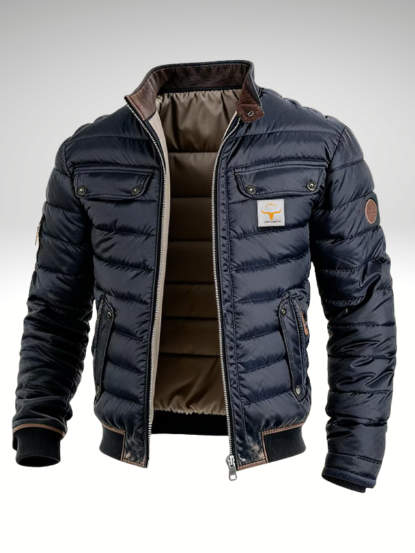 Veste matelassée homme légère de mi-saison pour l’automne, en matière synthétique