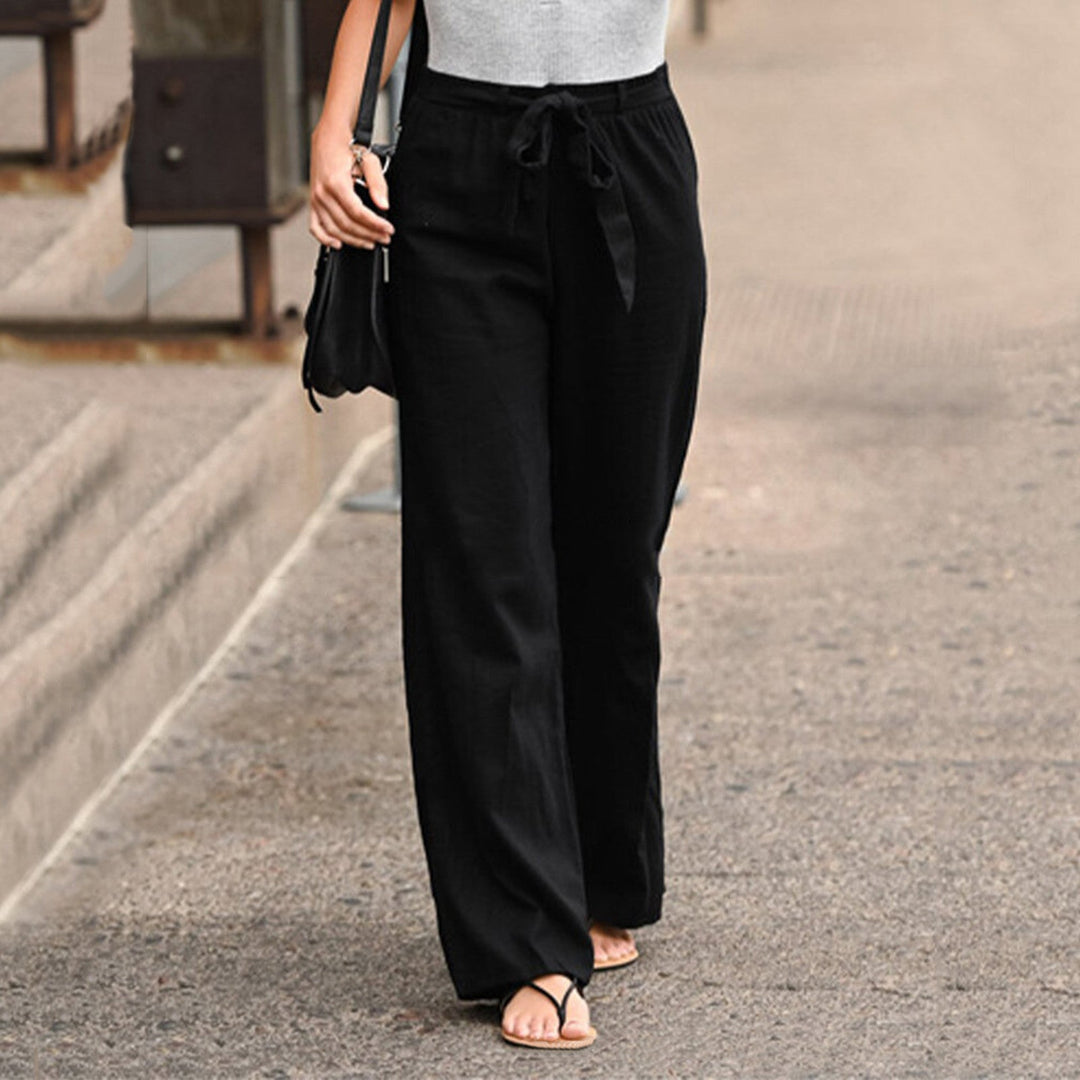 Elegant Florentine-style linen pants for women