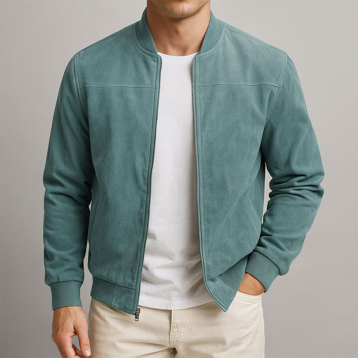 Veste en daim pour homme, élégante et urbaine, idéale pour la mi-saison et l’automne