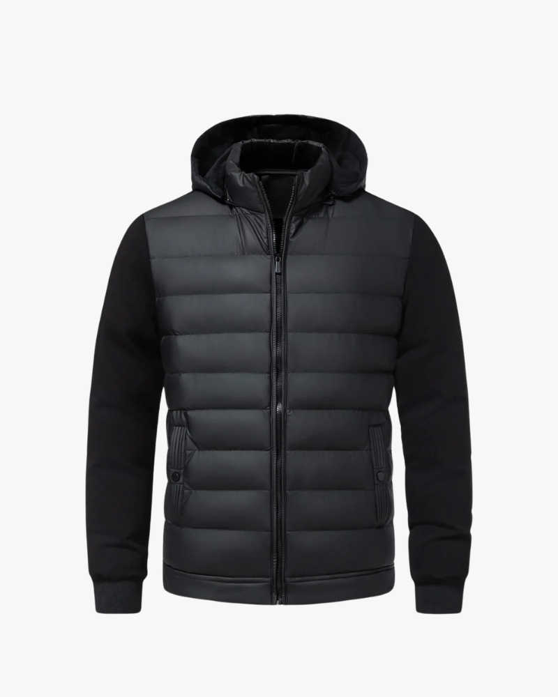 Veste hybride matelassée pour femme pour l’automne, veste de mi-saison à capuche pour les journées fraîches