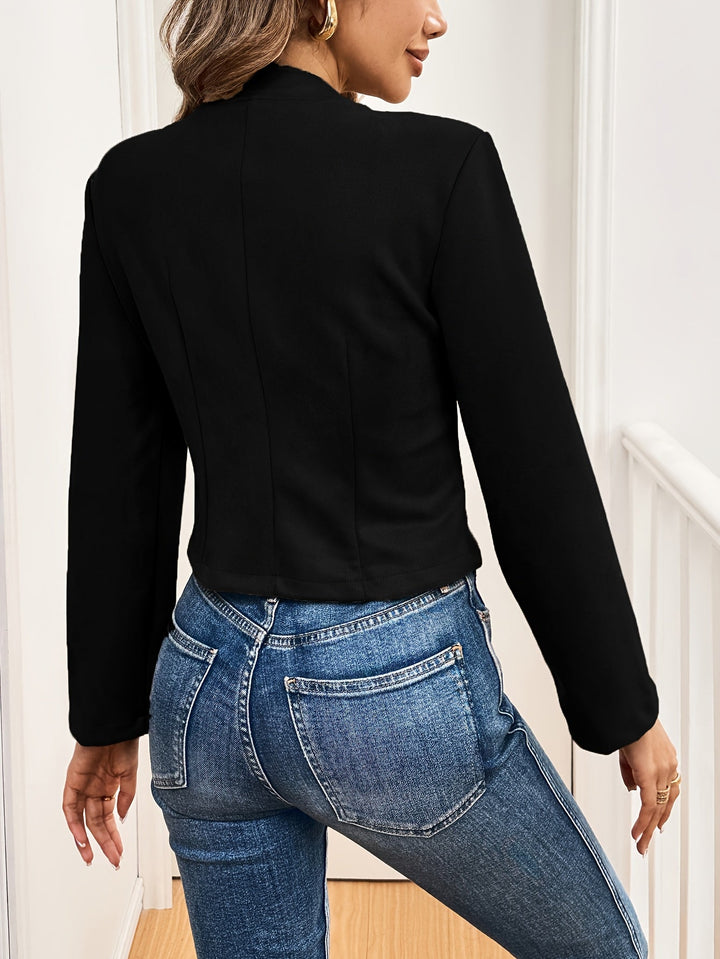 Maija | Elegant Women's Jacket with Stylish Synthetic Suede Button Detail and Double Row of Buttons