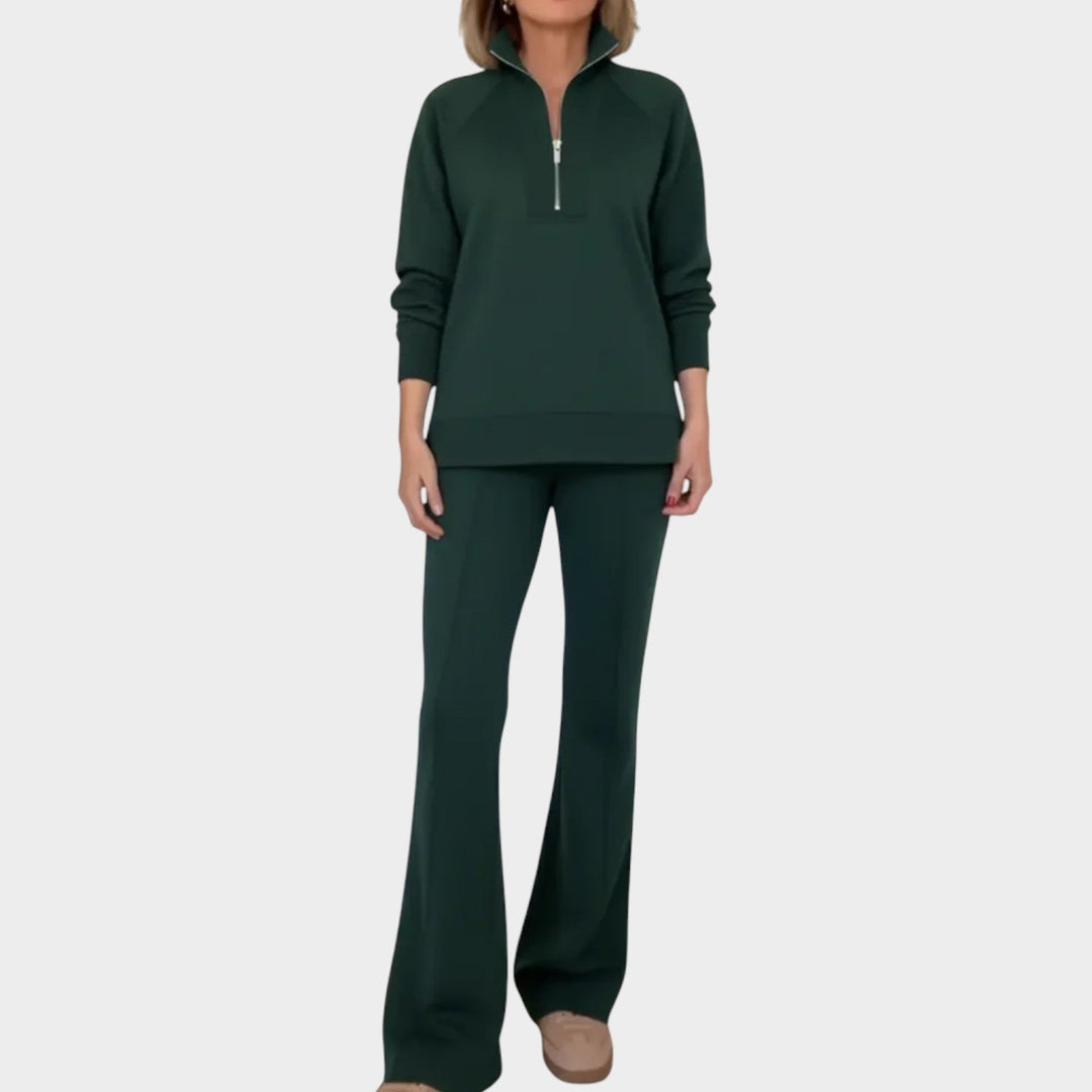 Ensemble de survêtement en maille pour femme, deux pièces, automne
