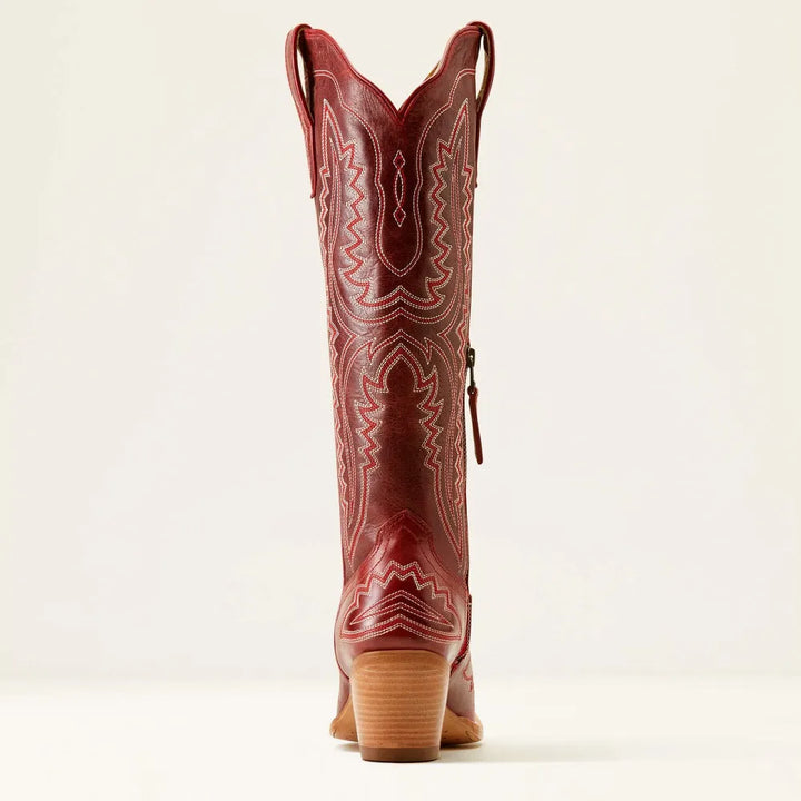 Bottes western femme en daim brodé avec talon cubain, style cowboy pour l’automne
