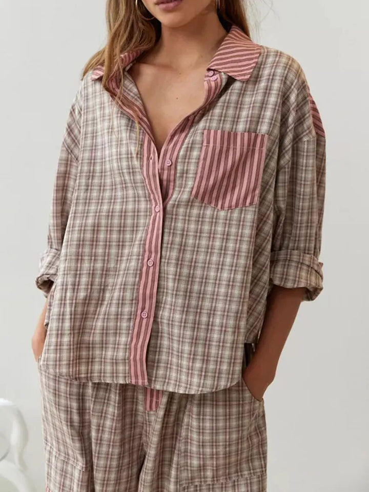 CosyCotton | Ensemble de Pyjama de Luxe en Deux Pièces - Coton Doux et Élastique pour un Confort Ultime