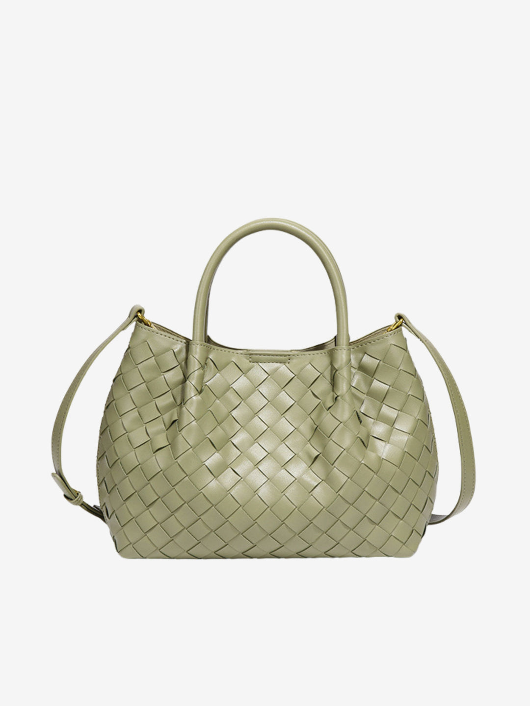 Grand sac à bandoulière pour femme en cuir tressé, collection automne