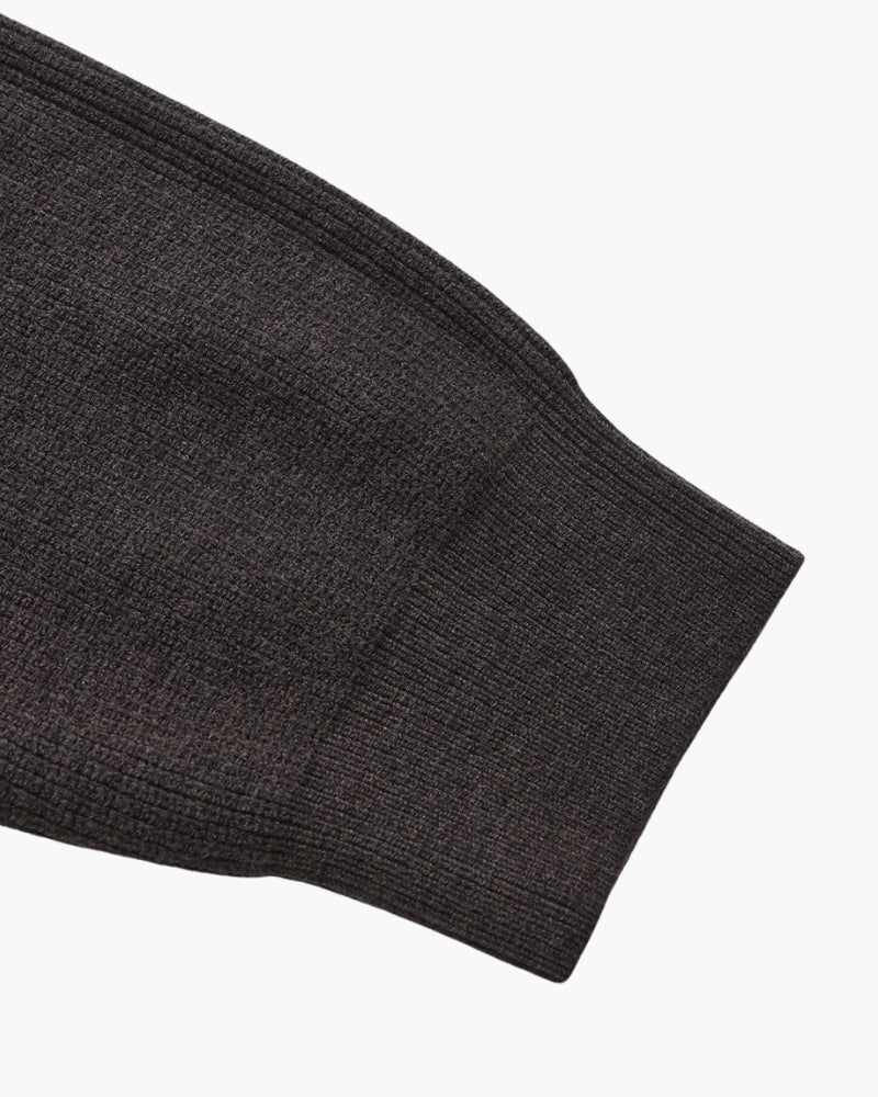 Pull en laine pour homme à col zippé, côtelé, style smart casual, automne