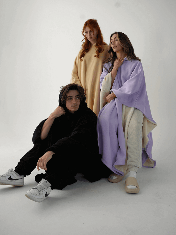 Couverture à capuche oversize pour femme, plaid portable pour la fin de l’été et l’automne