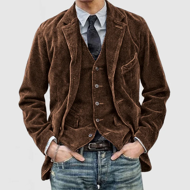 Bernard™ - Veste et gilet en cuir premium