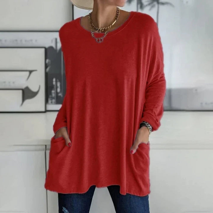 Pull oversize femme léger et confortable avec poches pour la fin de l’été et l’automne
