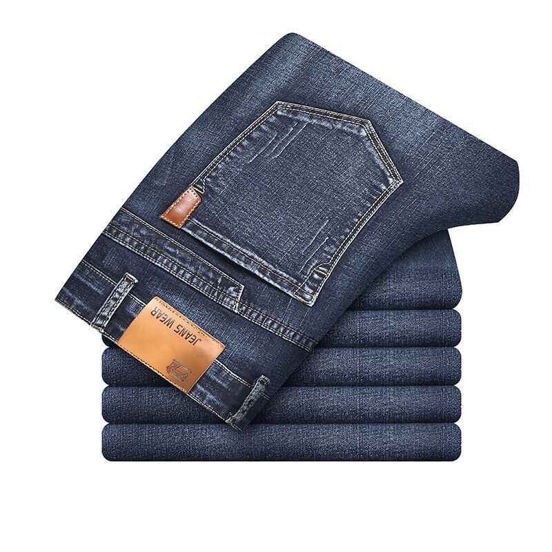 Men's slim-fit stretch cotton jeans for autumn
