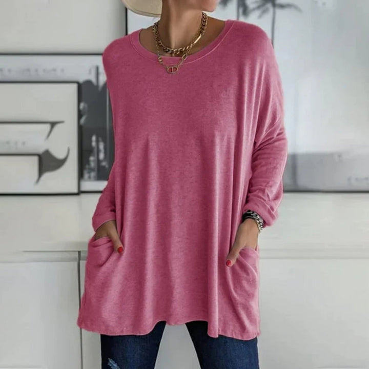 Pull oversize femme léger et confortable avec poches pour la fin de l’été et l’automne