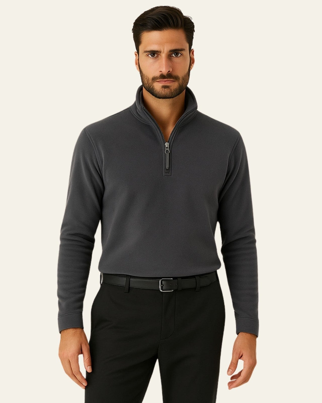 Pull en maille classique pour homme à col roulé, idéal pour l’automne