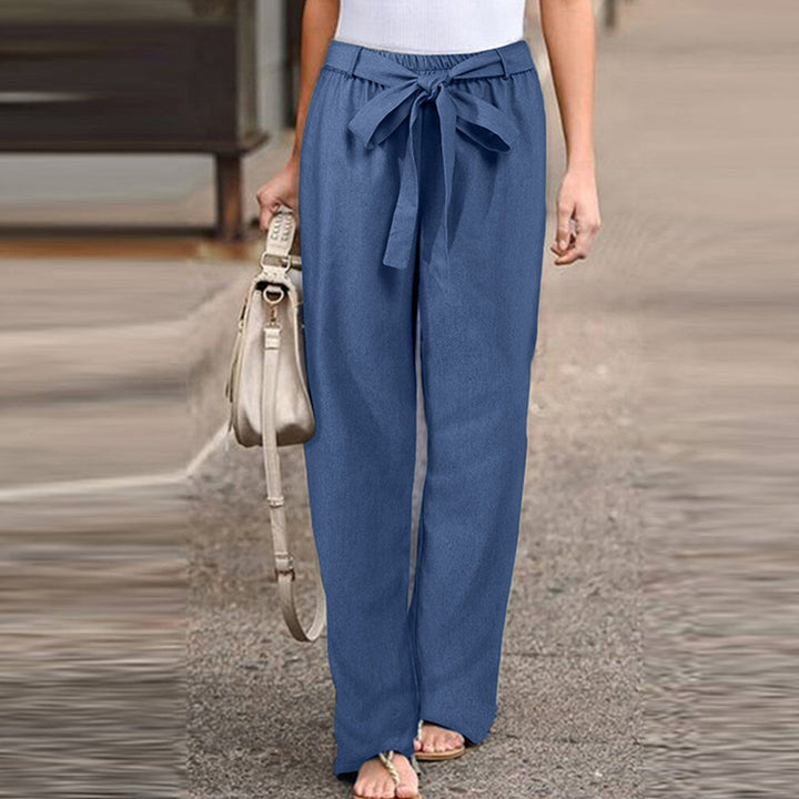 Elegant Florentine-style linen pants for women