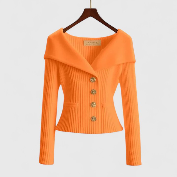 Gilet ajusté pour femme à col large pour l'automne, pour des tenues élégantes