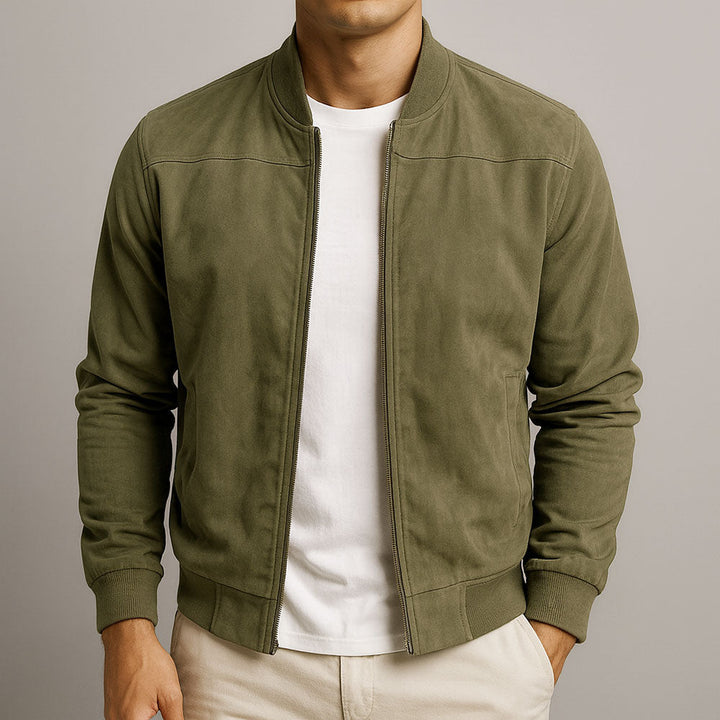 Veste en daim pour homme, élégante et urbaine, idéale pour la mi-saison et l’automne