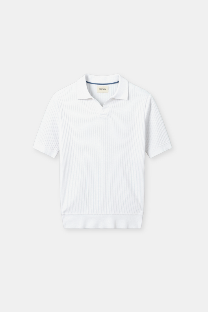 Polo côtelé à manches courtes pour hommes - Élégant et intemporel pour toutes les occasions