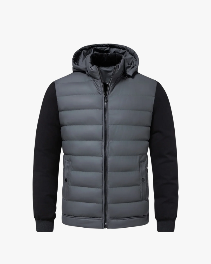 Veste hybride matelassée pour femme pour l’automne, veste de mi-saison à capuche pour les journées fraîches