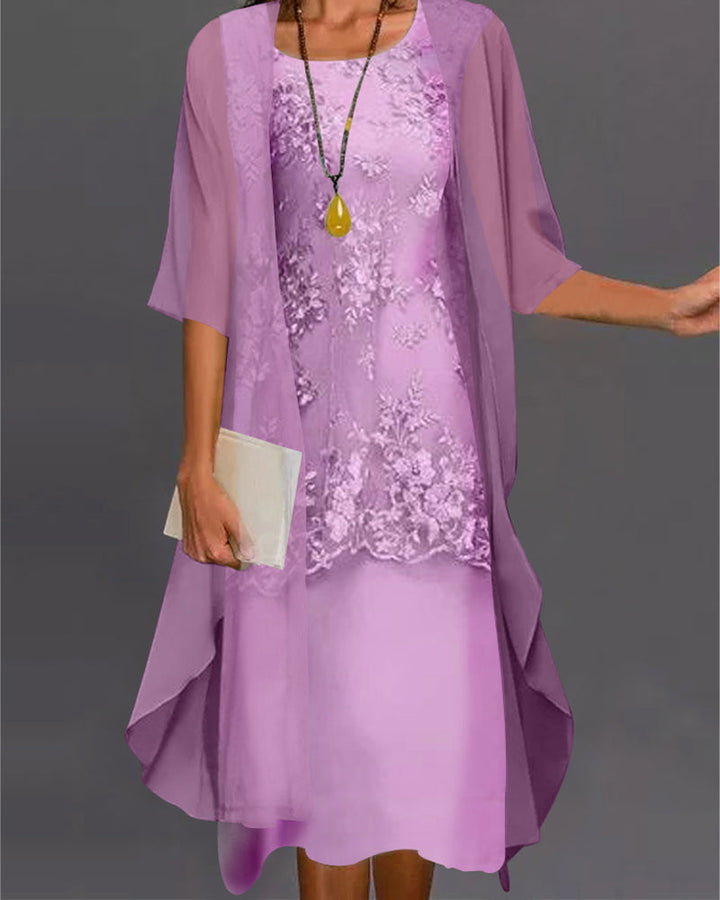 Dab Rishta Rishta - Robe deux pièces en mousseline de soie pour un look élégant ...