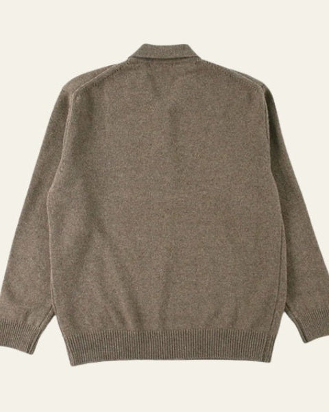 Pull polo homme en coton, maille douce, pour l’automne, avec bouton