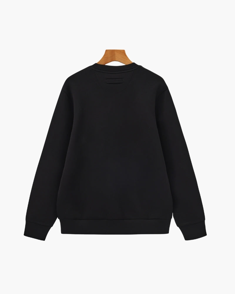 Men’s classic plain cotton sweatshirt with a crew neck, for autumn