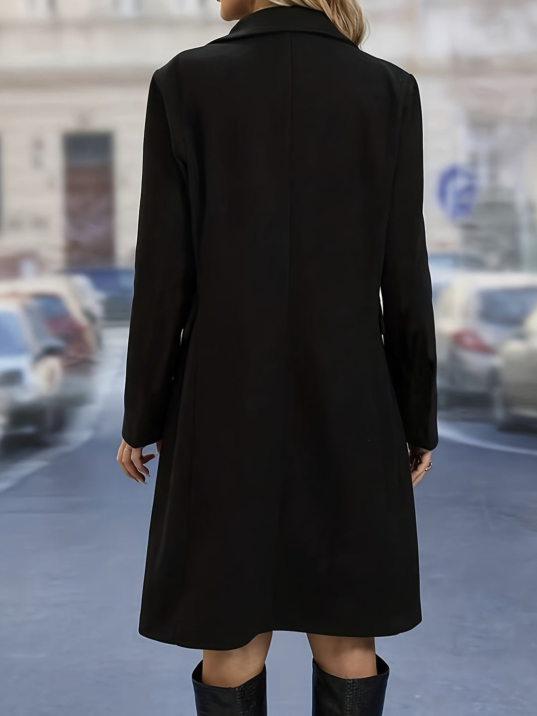 Trench-coat féminin en polyester pour l'automne, manteau élégant de transition pour les tenues quotidiennes