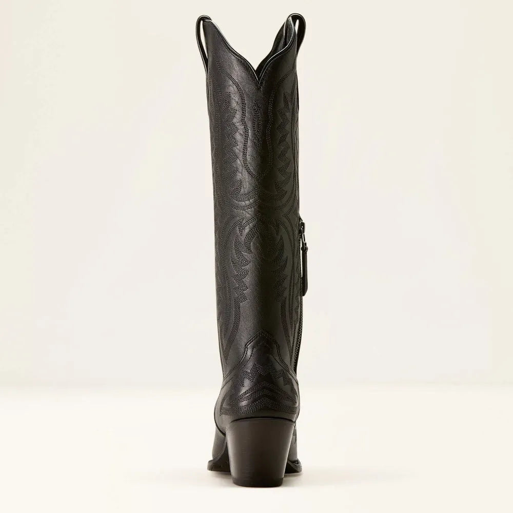Bottes western femme en daim brodé avec talon cubain, style cowboy pour l’automne