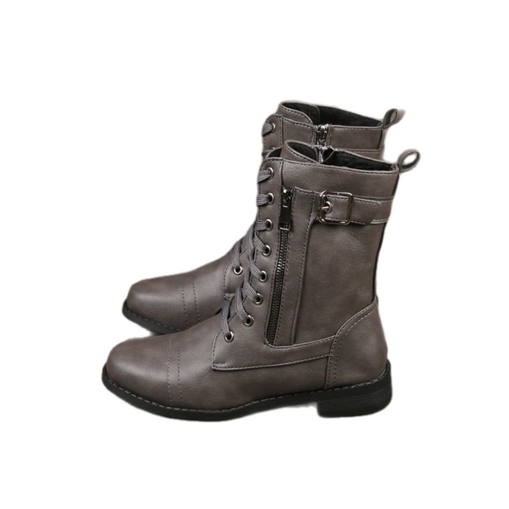 Chantal™ Bottes Élégantes Vintage pour Femmes avec Fermeture Éclair et Lacets pour un Look Intemporel