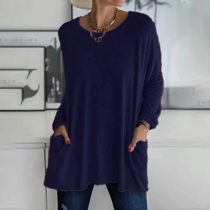 Pull oversize femme léger et confortable avec poches pour la fin de l’été et l’automne