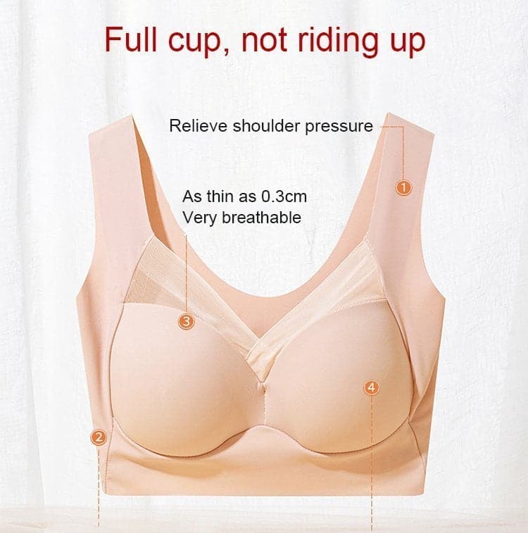 Soutien-gorge push-up sans coutures pour femme, sans armatures, en coton, pour l’automne