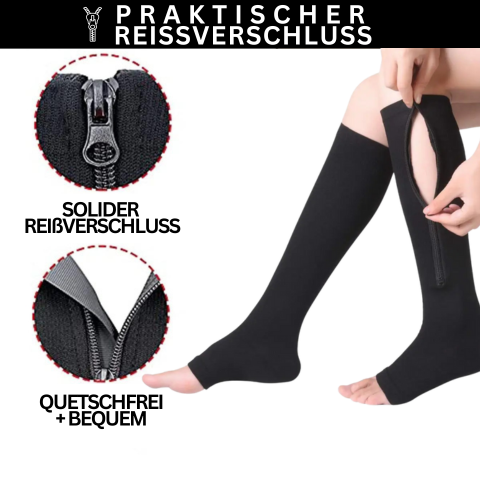 Chaussettes de compression orthopédiques avec fermeture éclair - ComfortZip