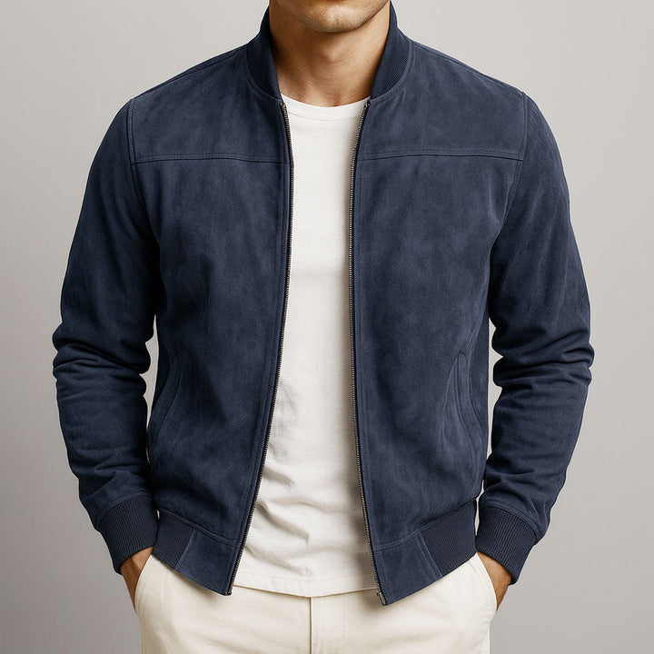 Veste en daim pour homme, élégante et urbaine, idéale pour la mi-saison et l’automne