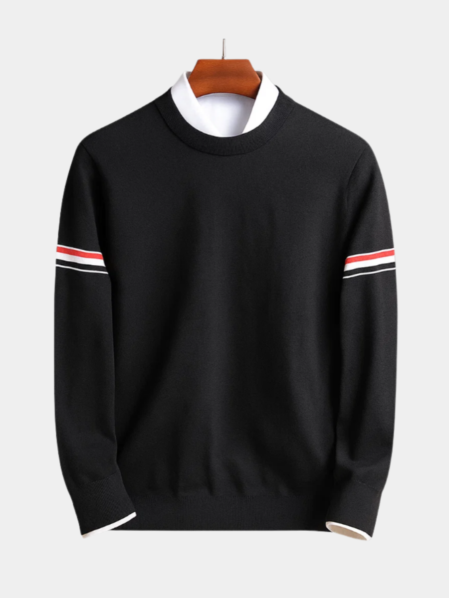 Pull élégant en maille pour homme, style automnal casual et smart casual