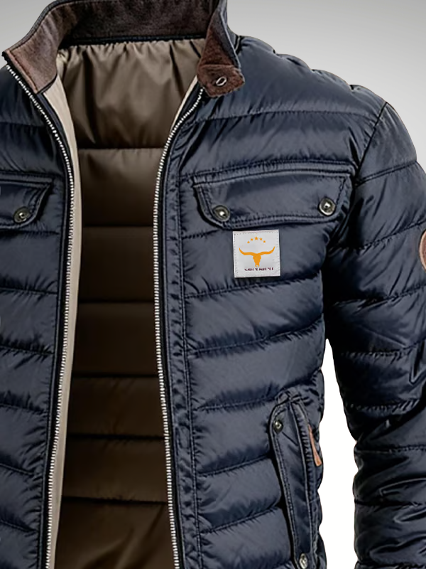 Veste matelassée homme légère de mi-saison pour l’automne, en matière synthétique