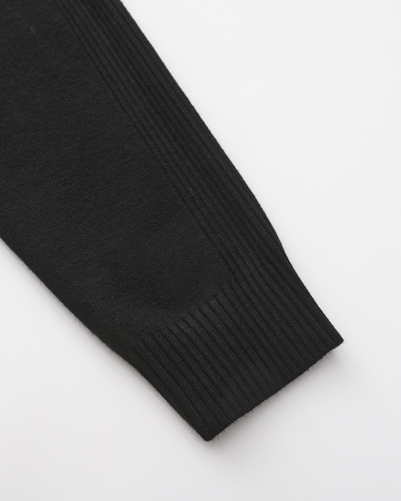 Pull élégant en maille à col roulé pour homme, en coton, pour l’automne