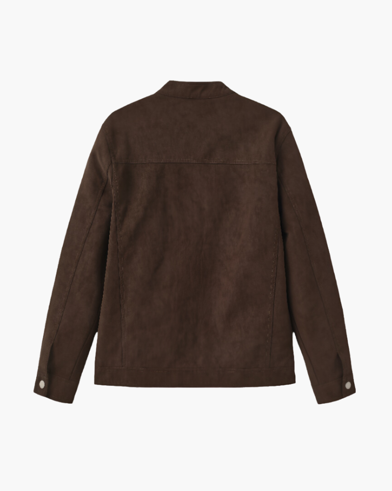 Women's suede leather jacket for autumn, a mid-season jacket for everyday outfits