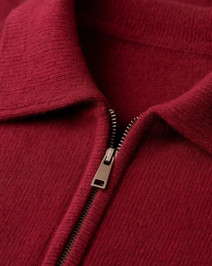 Pull homme en cachemire à fermeture éclair pour l’automne et les journées fraîches, style smart casual