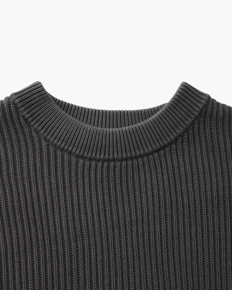 Pull homme en coton à col rond, à rayures, en maille pour l’automne