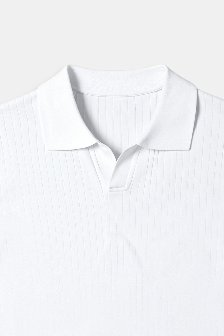 Polo côtelé à manches courtes pour hommes - Élégant et intemporel pour toutes les occasions